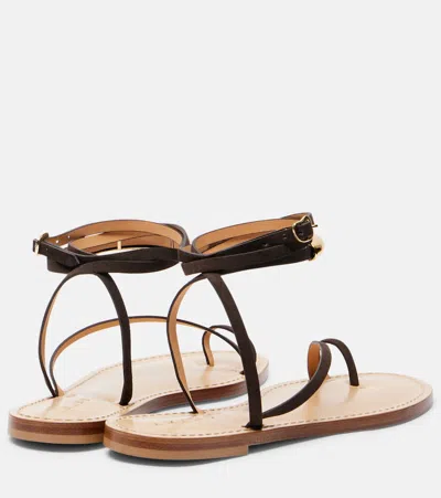 Amanu Kalahari Leather Sandals In Brown