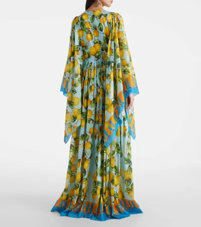 Dolce & Gabbana Taormina Printed Cotton Kaftan In Multi