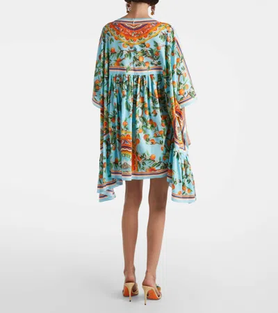 Dolce & Gabbana Printed Cotton Kaftan In Multi