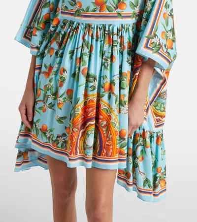 Dolce & Gabbana Printed Cotton Kaftan In Multi
