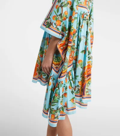 Dolce & Gabbana Printed Cotton Kaftan In Multi
