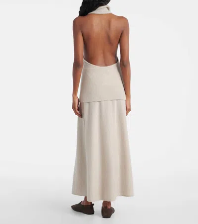 Lisa Yang Maddie Open-back Cashmere Top In White