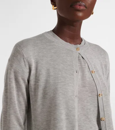 Totême Toteme Women Crewneck Cardigan In Gray