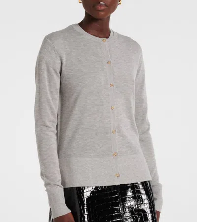 Totême Toteme Women Crewneck Cardigan In Gray