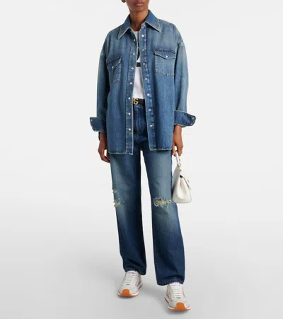 Dolce & Gabbana Dg Cushion Sneakers In Lace And Fabric In Multi