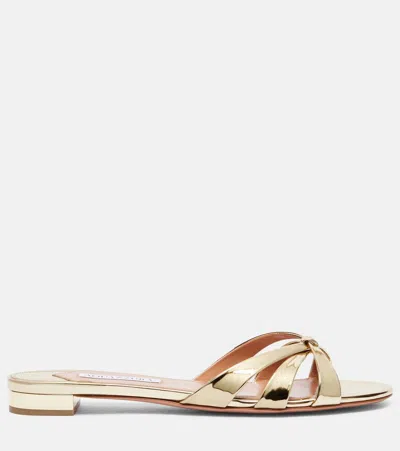Aquazzura Tati Faux Leather Sandals