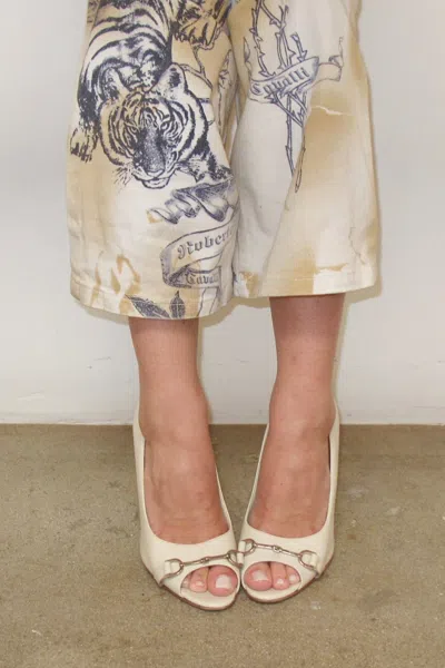 Ar25 Gucci Horsebit Peep-toe Pumps