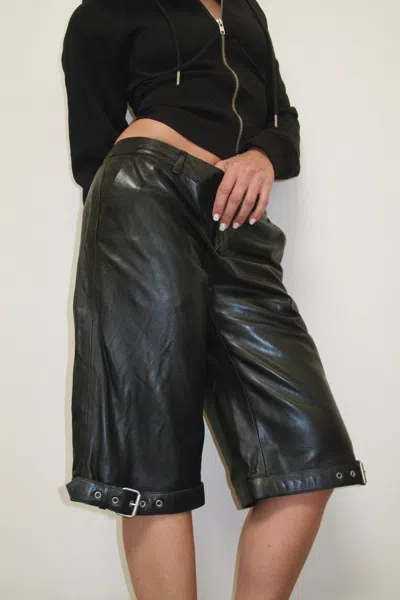 AR25 MIAOU LEATHER SHORTS 
