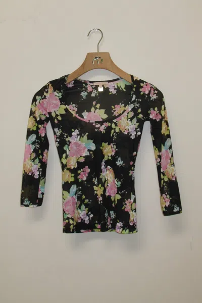 Ar25 Roberto Cavalli Floral Mesh Top