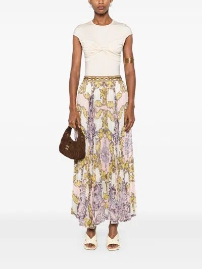 Alice And Olivia Acanthus Print Maxi Skirt