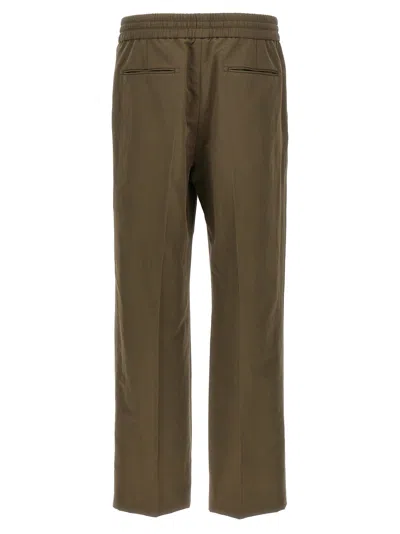 Brioni 'asolo' Trousers Featuring Elastic Waistband In Brown