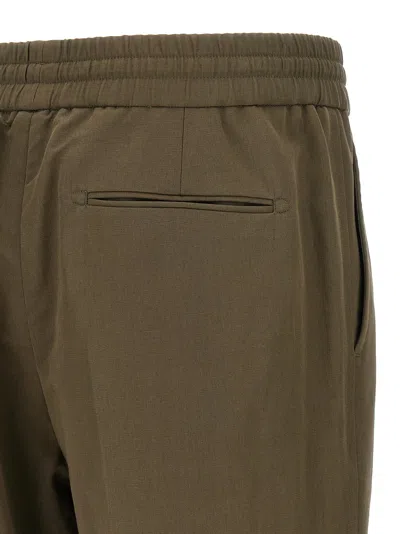 Brioni 'asolo' Trousers Featuring Elastic Waistband In Brown