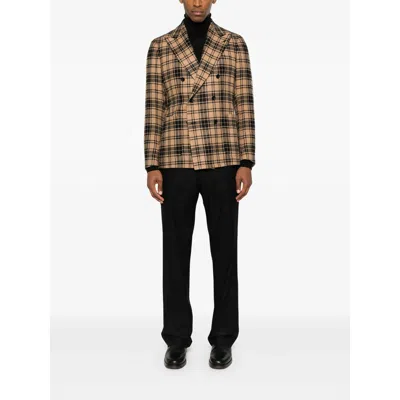 Tagliatore Brown  Black Jackets