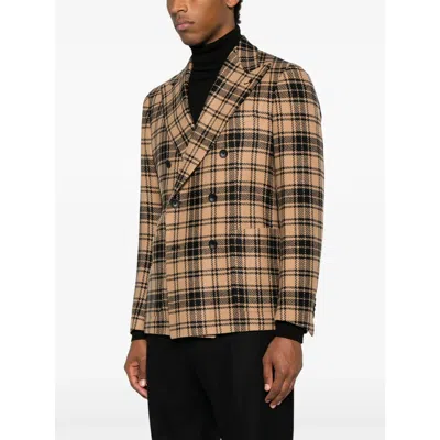 Tagliatore Brown  Black Jackets