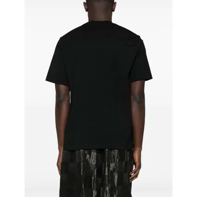 Amiri Black Crewneck T-shirt With Logo Lettering Print On The Front In Cotton Man
