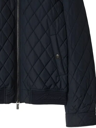 Burberry Quilted Nylon Jacket In Black