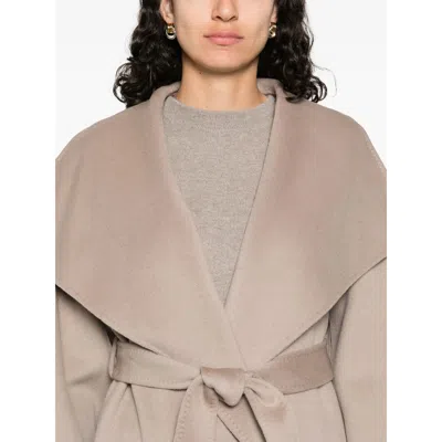 Soft Goat Leather Coats In Neutral