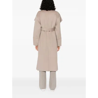 Soft Goat Leather Coats In Neutral