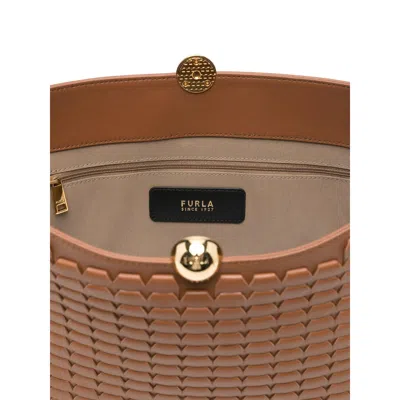 Furla Sfera Soft Shoulder Bag In Brown