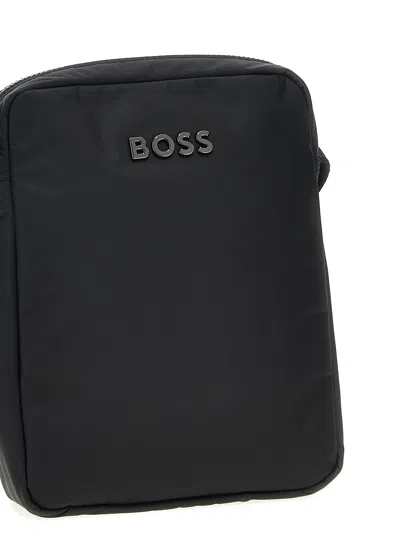 Hugo Boss Logo Shoulder Strap Crossbody Bags Black