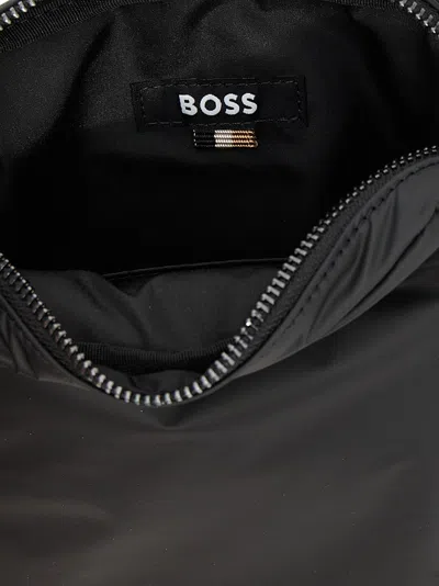 Hugo Boss Logo Shoulder Strap Crossbody Bags Black