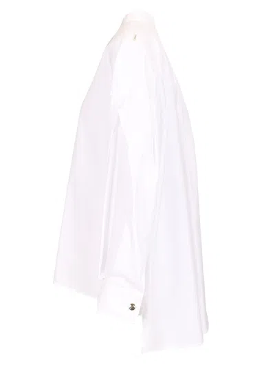 S Max Mara Straight Poplin Shirt Shirts White