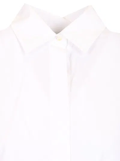 S Max Mara Straight Poplin Shirt Shirts White