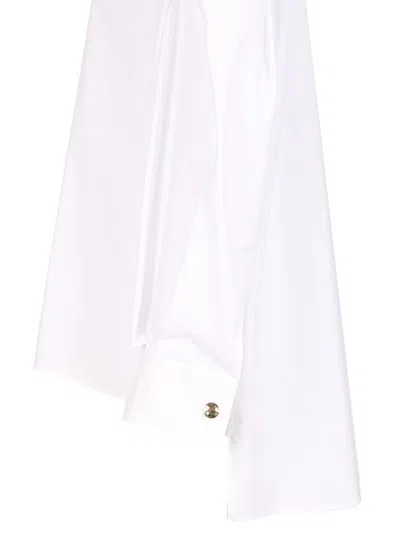 S Max Mara Straight Poplin Shirt Shirts White