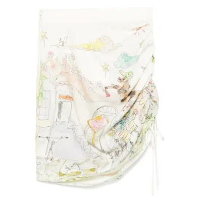 Alemais Linen Draped Skirt