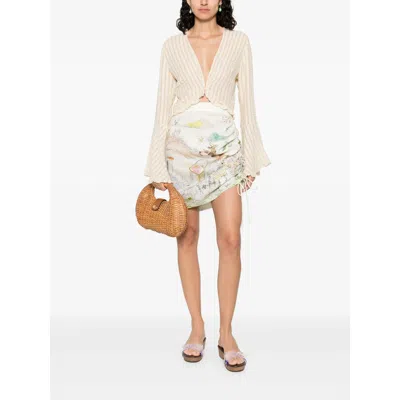 Alemais Linen Draped Skirt