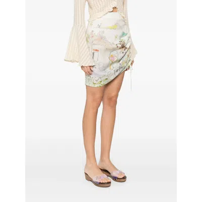 Alemais Linen Draped Skirt