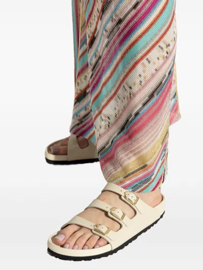 Birkenstock Triple Buckle Open Toe Flat Sole Sandals