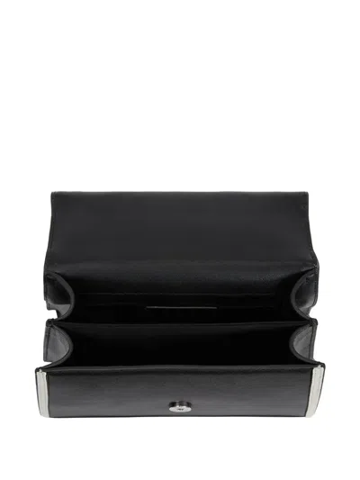 Karl Lagerfeld Signature Leather Top-handle Bag In Schwarz
