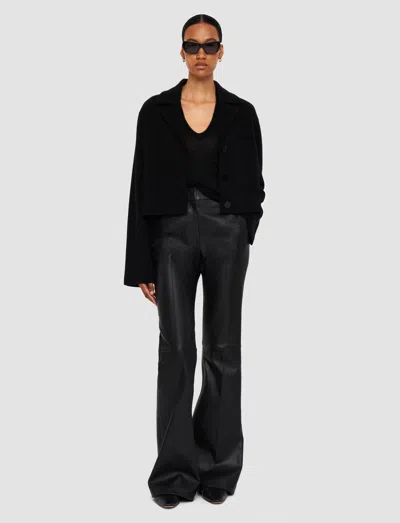 Joseph Tafira Leather Stretch Trousers In Black