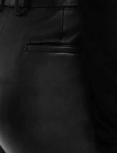 Joseph Tafira Leather Stretch Trousers In Black