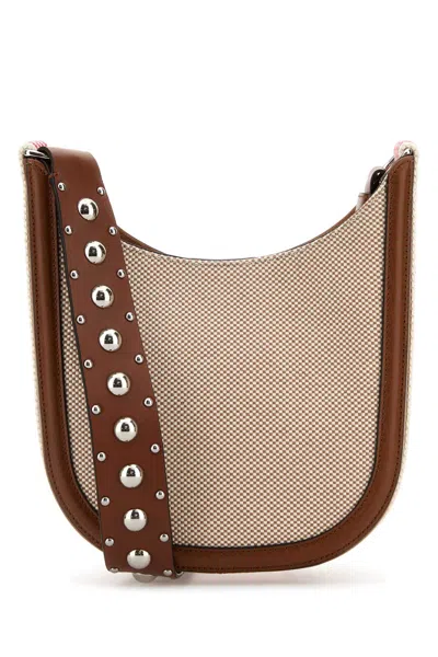 Valentino Garavani Women Two-tone Canvas Vlogo Signature Crossbody Bag