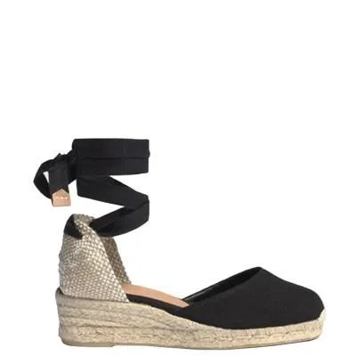Castaã±er Castaner Carina Black Wedge Espadrilles