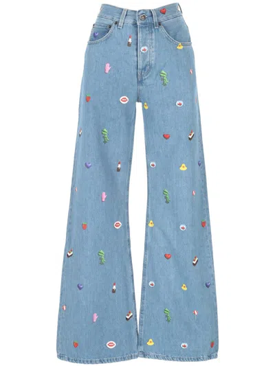Fiorucci Blue Denim Jeans In Blue