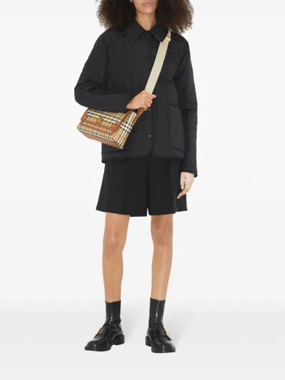 Burberry Medium Note Coated Canvas Crossbody Bag