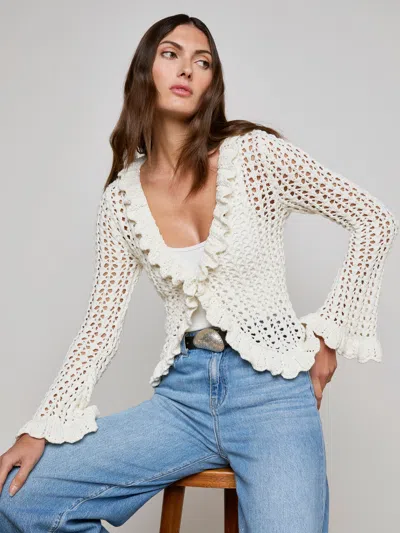 Shop L Agence Solaris Crocheted Cardigan