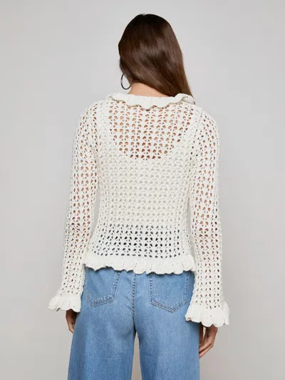 L Agence Solaris Crocheted Cardigan