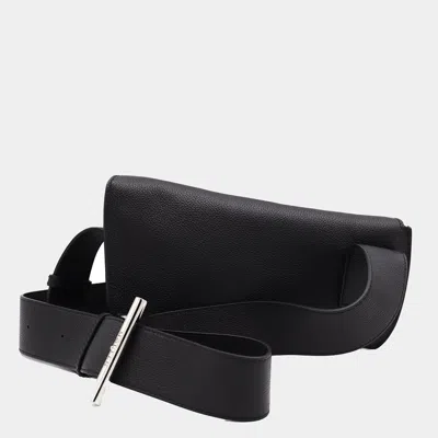 Alexander Mcqueen Alexander Mc Queen Sling T Bar Black Calf Leather Crossbody