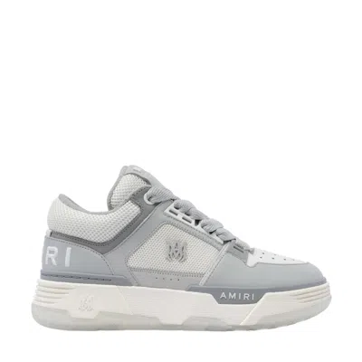 Amiri Grey Low Top Sneakers With Logo Detail In Tech Fabric And Leather Man