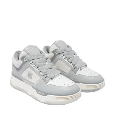 Amiri Grey Low Top Sneakers With Logo Detail In Tech Fabric And Leather Man