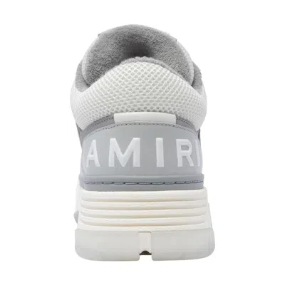 Amiri Grey Low Top Sneakers With Logo Detail In Tech Fabric And Leather Man
