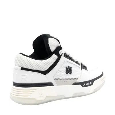 Amiri White And Black Chunky Sneakers With Logo Detail In Leather And Mixed Tech Fabrics Man