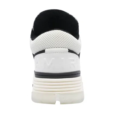 Amiri White And Black Chunky Sneakers With Logo Detail In Leather And Mixed Tech Fabrics Man