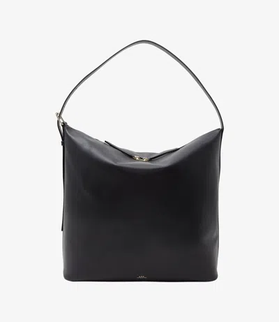 Apc A.p.c. Women Vera Leather Shoulder Bag In Black