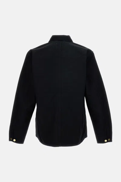 Carhartt Og Denim Chore Coat In Black