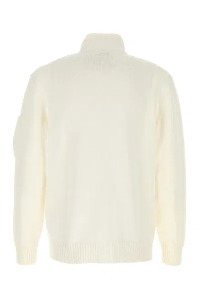 C.p. Company C.p.company White Cotton Cardigan